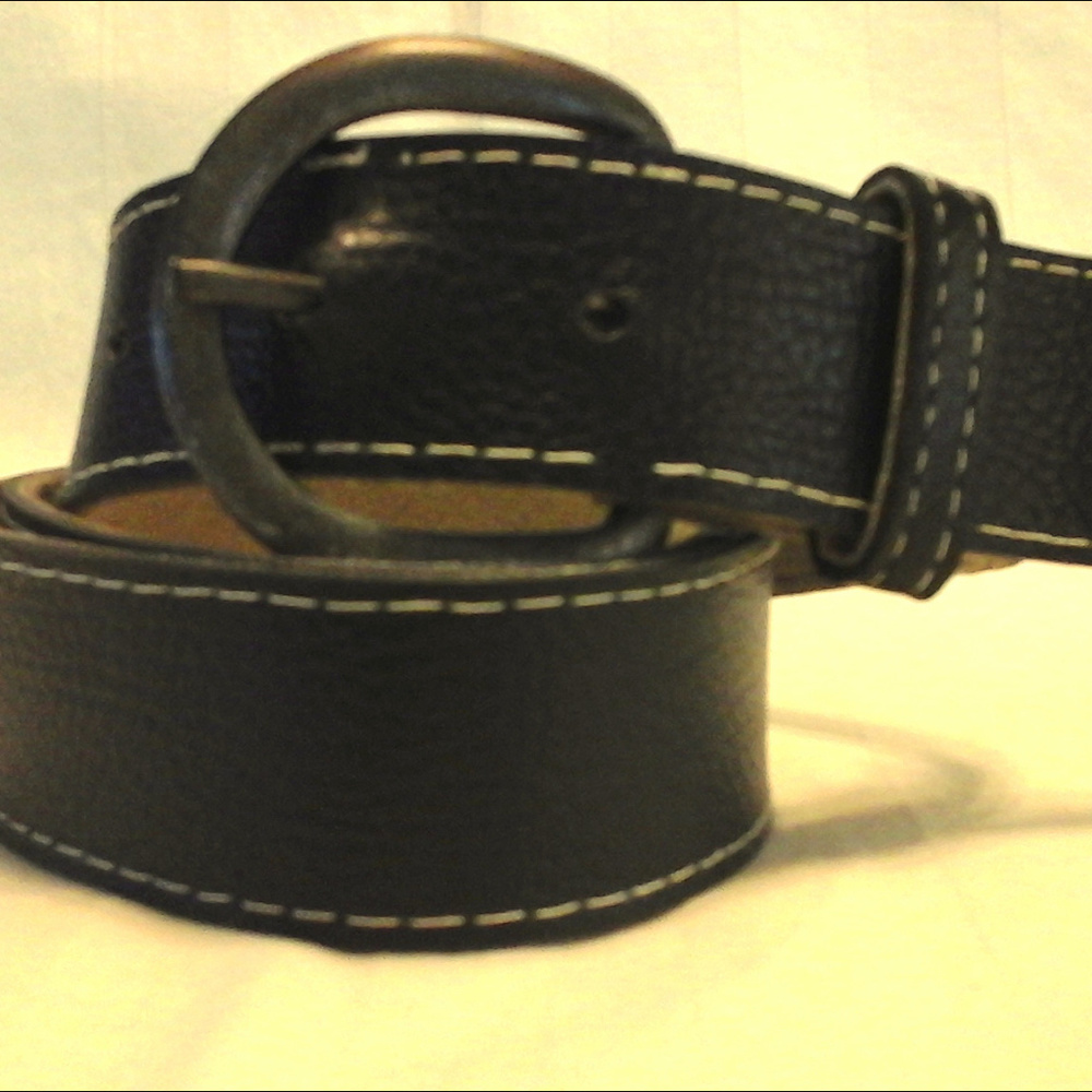black leather belt